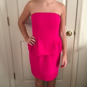 Hot Pink Express peplum dress